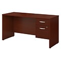 Bush Business Furniture Westfield 60W x 24D Office Desk with 3/4 Pedestal, Mahogany (SRC072MASU)