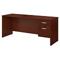 Bush Business Furniture Westfield 72W x 24D Office Desk with 3/4 Pedestal, Mahogany (SRC070MASU)