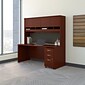 Bush Business Furniture Westfield 72W x 30D Office Desk with Hutch and Mobile File Cabinet, Mahogany (SRC080MASU)
