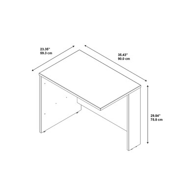 Bush Business Furniture Westfield 36"W Return Bridge, Mocha Cherry (WC12918)