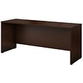 Bush Business Furniture Westfield Elite 72W x 24D Desk/Credenza/Return, Mocha Cherry, Installed (XXXWC12926FA)