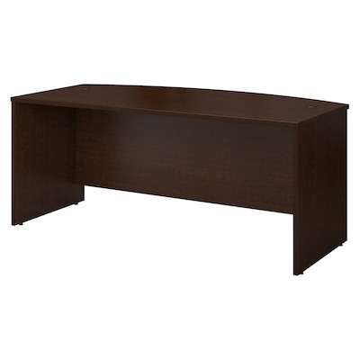 Bush Business Furniture Westfield 72W Bow Front Desk, Mocha Cherry (WC12946)