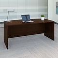 Bush Business Furniture Westfield 72W Bow Front Desk, Mocha Cherry (WC12946)