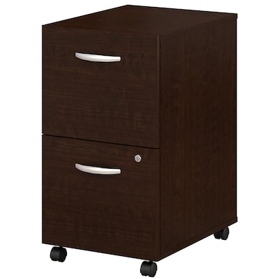 Bush Business Furniture Westfield 2-Drawer Mobile Vertical File Cabinet, Letter/Legal Size, Lockable, Mocha Cherry (WC12952SU)