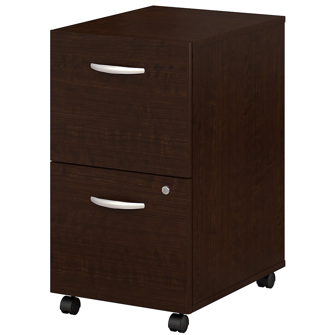 Bush Business Furniture Westfield Elite 2 Drawer Mobile File Cabinet Letter Legal Mocha Cherry Xx Quill Com