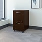 Bush Business Furniture Westfield 2-Drawer Mobile Vertical File Cabinet, Letter/Legal Size, Lockable, Mocha Cherry (WC12952SU)