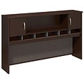 Bush Business Furniture Westfield 72W 2 Door Hutch, Mocha Cherry, Installed (WC12966KFA)