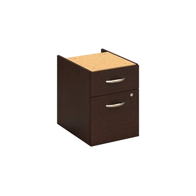 Bush Business Furniture Westfield 2 Drawer 3/4 Pedestal, Mocha Cherry, Installed (WC12990SUFA)