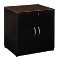 Bush Business Furniture Westfield 30W Storage Cabinet, Mocha Cherry, Installed (WC12996AFA)