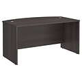 Bush Business Furniture Studio C 60W x 36D Bow Front Desk, Storm Gray (SCD160SG)