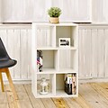 Way Basics 36.8H 3-Shelf Laguna Bookcase Modern Eco Storage Shelf, White (WB-3SC-WE)