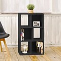 Way Basics 36.8H 3-Shelf Laguna Bookcase Modern Eco Storage Shelf, Black Wood Grain (WB-3SC-BK)