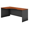 Bush Business Furniture Westfield 72W Left Handed Corner Desk, Auburn Maple, Installed (WC48532FA)