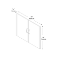 Bush Business Furniture Westfield Half-Height 2 Door Kit, Mahogany (WC36711)