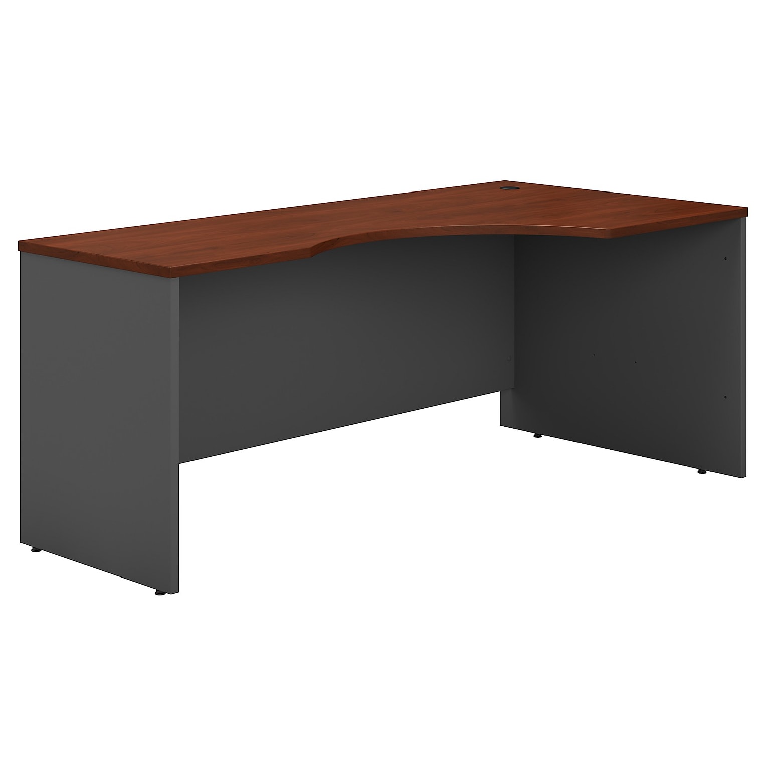 Bush Business Furniture Westfield 72W Right Handed Corner Desk, Hansen Cherry/Graphite Gray (WC24423)