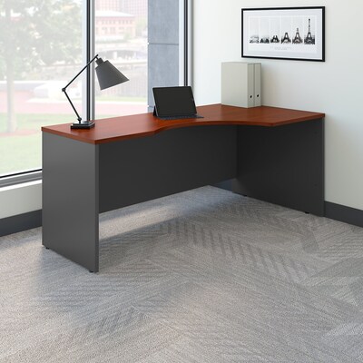 Bush Business Furniture Westfield 72W Right Handed Corner Desk, Hansen Cherry/Graphite Gray (WC2442