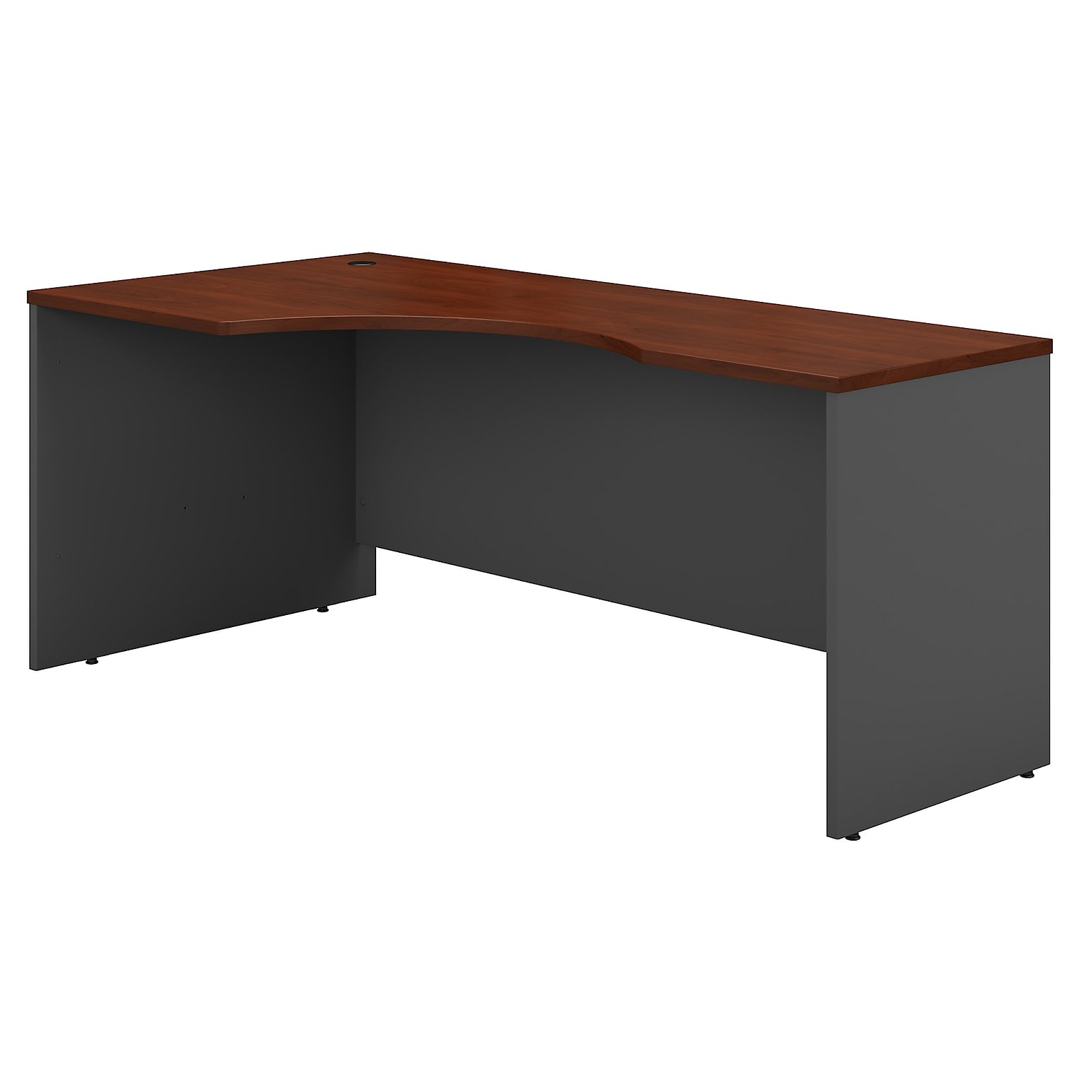 Bush Business Furniture Westfield 72W Left Handed Corner Desk, Hansen Cherry/Graphite Gray (WC24432)