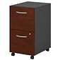 Bush Furniture Bush Series 2-Drawer Mobile Vertical File Cabinet, Letter/Legal Size, Lockable, Hansen Cherry (WC24452)