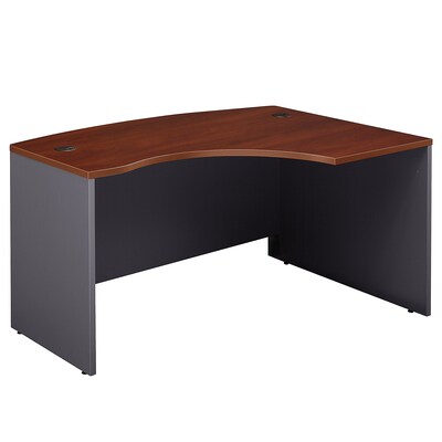 Bush Business Furniture Westfield 60W Right Handed L Bow Desk, Hansen Cherry/Graphite Gray (WC24422