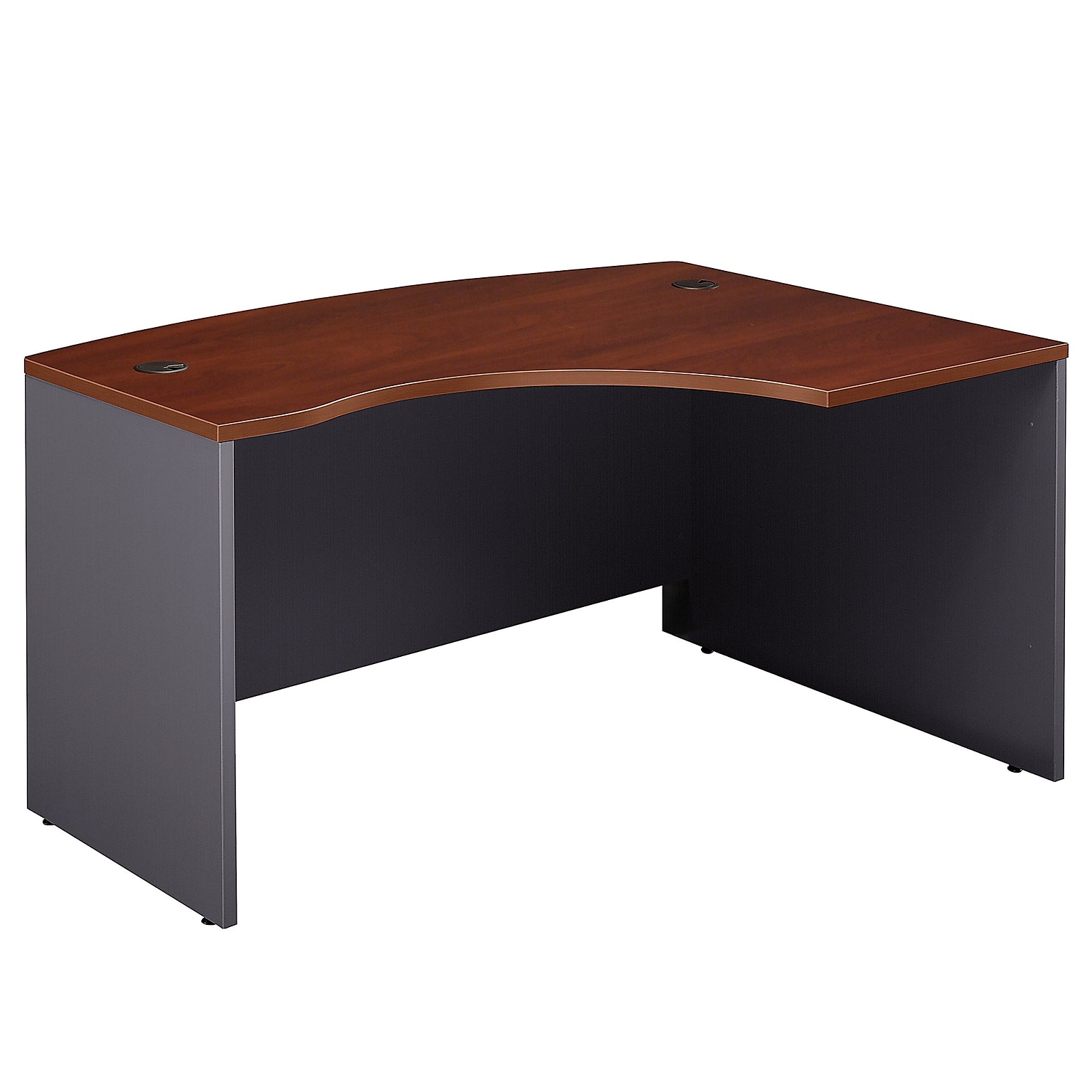 Bush Business Furniture Westfield 60W Right Handed L Bow Desk, Hansen Cherry/Graphite Gray (WC24422)