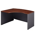 Bush Business Furniture Westfield 60W Left Handed L Bow Desk, Hansen Cherry/Graphite Gray (WC24433)