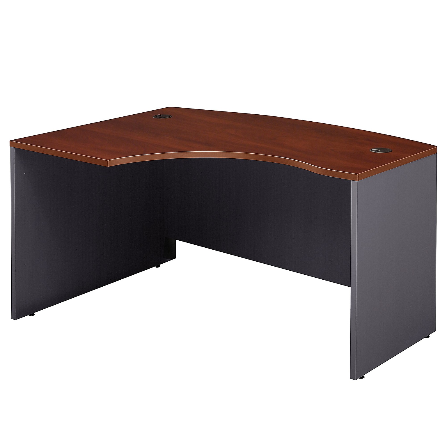 Bush Business Furniture Westfield 60W Left Handed L Bow Desk, Hansen Cherry/Graphite Gray (WC24433)