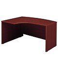 Bush Business Furniture Westfield 60W x 43D Left Handed L Bow Desk, Mahogany (WC36733)