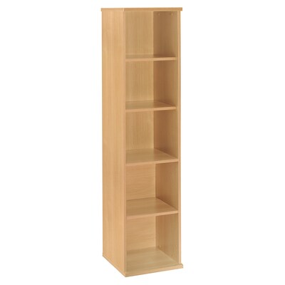 Bush Business Furniture Westfield 18W 5 Shelf Bookcase, Light Oak (WC60312)