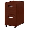 Bush Business Furniture Westfield 2 Drawer Mobile File Cabinet, Mahogany, Installed (WC36752SUFA)