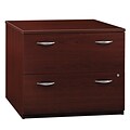 Bush Business Furniture Westfield 36W 2 Drawer Lateral File Cabinet, Mahogany, Installed (WC36754CSUFA)