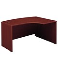 Bush Business Furniture Westfield 60W x 43D Right Handed L Bow Desk, Mahogany, Installed (WC36722FA)