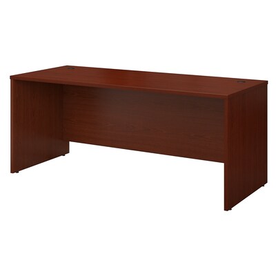 Bush Business Furniture Westfield 72W x 30D Office Desk, Mahogany, Installed (WC36736FA)