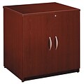 Bush Business Furniture Westfield 30W Storage Cabinet, Mahogany, Installed (WC36796AFA)