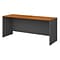 Bush Business Furniture Westfield 72W Credenza Desk, Natural Cherry/Graphite Gray (WC72426)