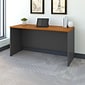 Bush Business Furniture Westfield 60"W Credenza Desk, Natural Cherry/Graphite Gray (WC72461)