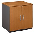Bush Business Furniture Westfield 30W Storage Cabinet, Natural Cherry, Installed (WC72496AFA)