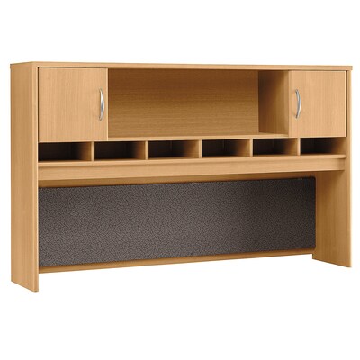 Bush Business Furniture Westfield 72W 2 Door Hutch, Light Oak, Installed (WC60366KFA)