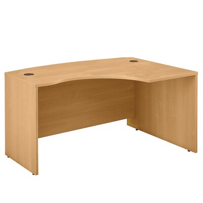 Bush Business Furniture Westfield 60W x 43D Right Handed L Bow Desk, Light Oak, Installed (WC60322FA)