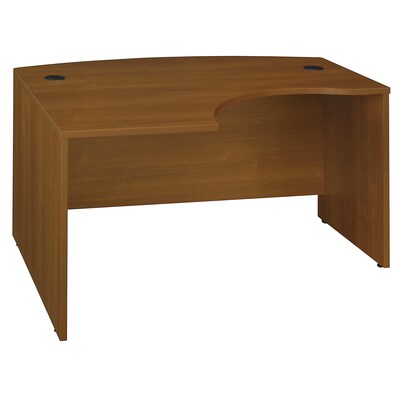 Bush Business Furniture Cubix Peninsula Desk w/ 3 Drawer Mobile Pedestal, Light Oak, Installed (SRA026LOSUFA)