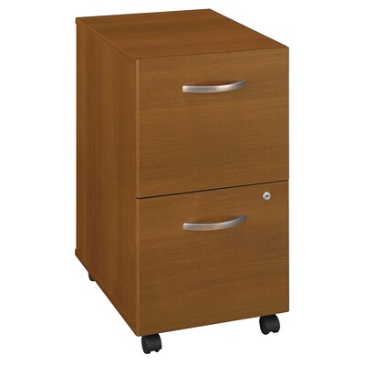 Bush Business Furniture Westfield 2 Drawer Mobile File Cabinet, Warm Oak (WC67552)
