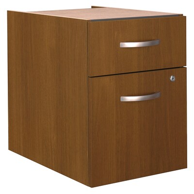 Bush Business Furniture Milano2 Series Storage Cabinet, Golden Anigre, 30 1/2H x 35 3/4W x 23 3/8D, Installed (WC67590SUFA)