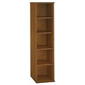 Bush Business Furniture Westfield 18W 5 Shelf Bookcase, Warm Oak, Installed (WC67512FA)