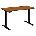 Bush Business Furniture Move 80 Series 48W x 24D Height Adjustable Standing Desk, Natural Cherry, Installed (HAT4824NCBKFA)