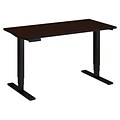 Bush Business Furniture Move 80 Series 48W x 24D Height Adjustable Standing Desk, Mocha Cherry (HAT4824MRSBK)