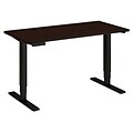 Bush Business Furniture Move 80 Series 48W x 24D Height Adjustable Standing Desk, Mocha Cherry, Installed (HAT4824MRBKFA)