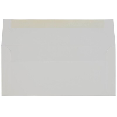 JAM Paper Strathmore Open End #10 Business Envelope, 4 1/8 x 9 1/2, Bright White, 50/Pack (18506I)