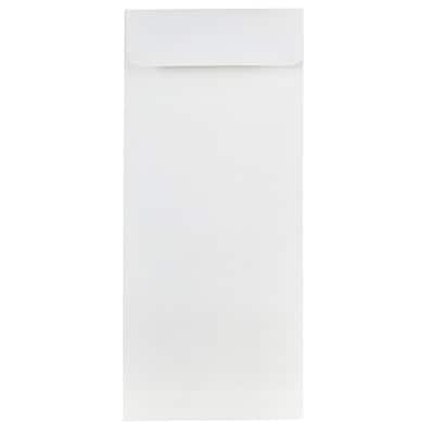 JAM Paper Strathmore Open End #10 Currency Envelope, 4 1/8 x 9 1/2, Bright White Wove, 500/Pack (1