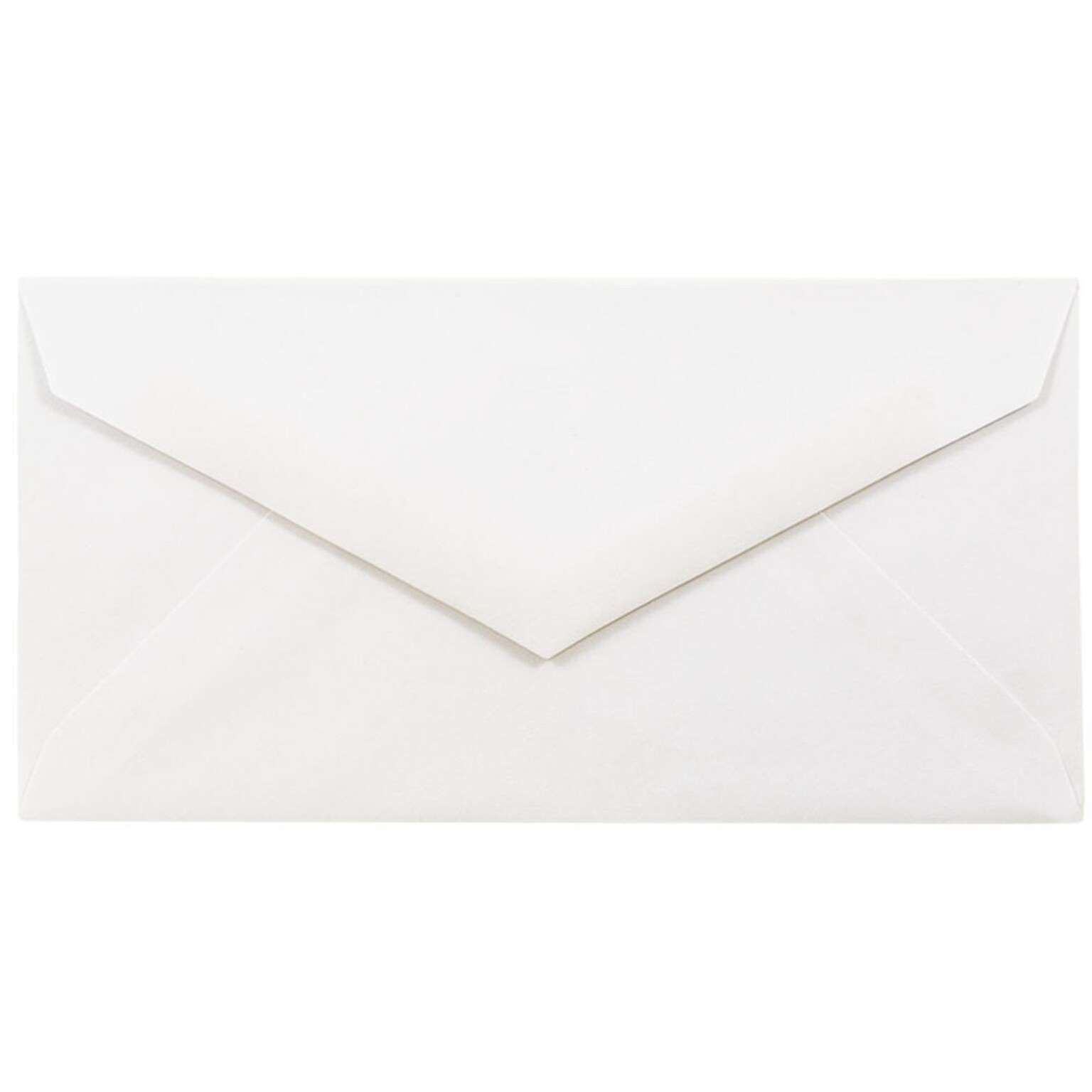 JAM Paper Monarch Strathmore Invitation Envelopes with Euro Flap, 3.875 x 7.5, Bright White Wove, 25/Pack (195201)