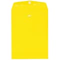 JAM Paper 9 x 12 Open End Catalog Colored Envelopes with Clasp Closure, Yellow Recycled, 10/Pack (