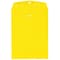 JAM Paper 9 x 12 Open End Catalog Colored Envelopes with Clasp Closure, Yellow Recycled, 10/Pack (